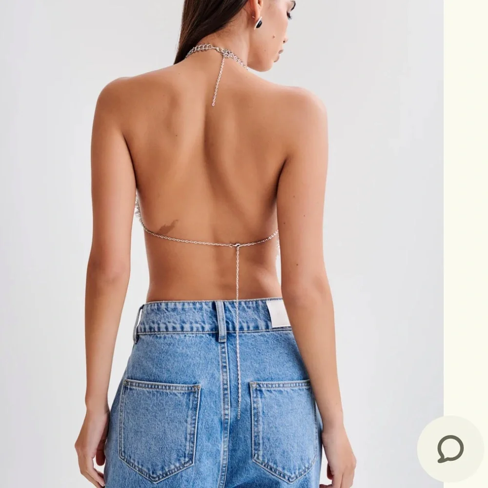 Meshki Gretchen Pearl shell Halter top - Picture 3 of 8